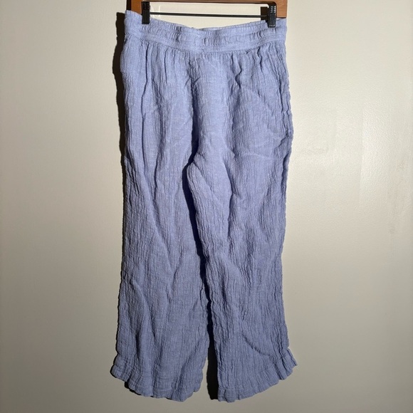 Sigrid Olsen Linen Periwinkle Cropped Pants - Picture 4 of 7